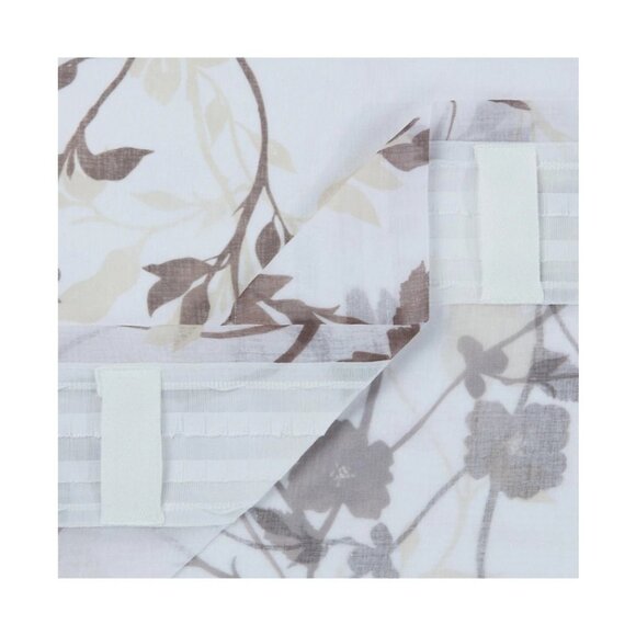 NEW Chanasya Premium 2-Panel Floral Textured Sheer Curtain Panels 52in x 84in - Picture 2 of 3